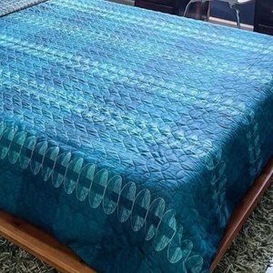 NWOT Printed Quilt Teal - Opalhouse designed with Jungalow Full/Queen